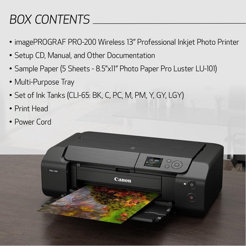 Canon PIXMA PRO-200 Wireless Professional Color Photo Printer