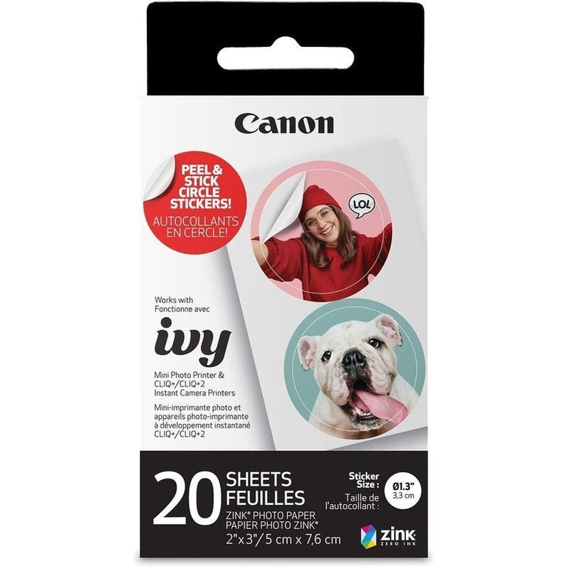 Canon ZINK Photo Paper 2x3 Inch, Colorful Prints, Zero Ink Technology