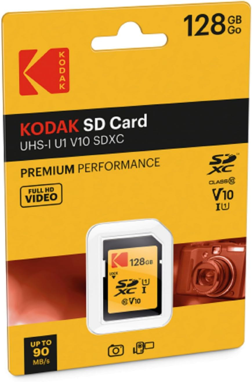 Kodak SDXC Card 128GB UHS-I U1 V10 Premium