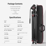 Neewer 74" Pro Video Tripod with Fluid Head, TP74