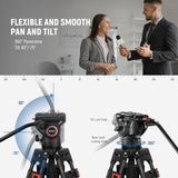 Neewer 74" Pro Video Tripod with Fluid Head, TP74