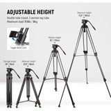 Neewer 74" Pro Video Tripod with Fluid Head, TP74