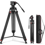 Neewer 74" Pro Video Tripod with Fluid Head, TP74