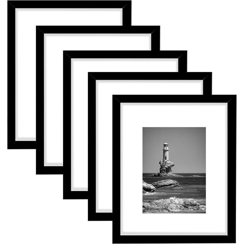 8X10 Picture Frame Set of 5, Wall or Tabletop Display