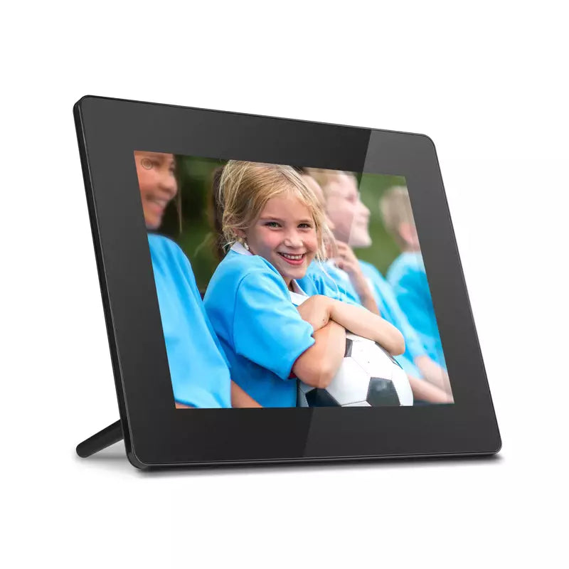 Aluratek 8 Inch WiFi Digital Photo Frame w/Touchscreen LCD Display, 16GB Built-in Memory, Black