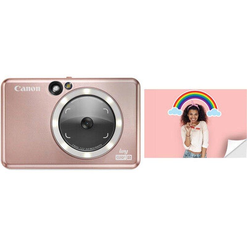 Canon IVY CLIQ2+ Instant Digital Camera & Printer, Rose Gold