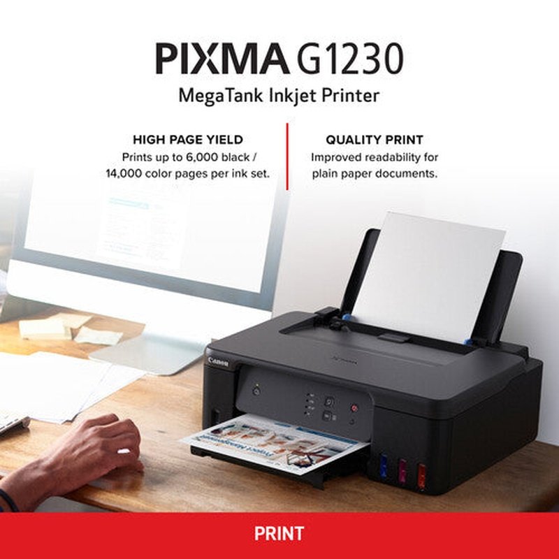 Canon PIXMA G1230 MegaTank Inkjet Color Printer