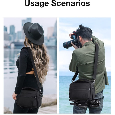 Compact Camera Shoulder Bag w/Tripod Holder