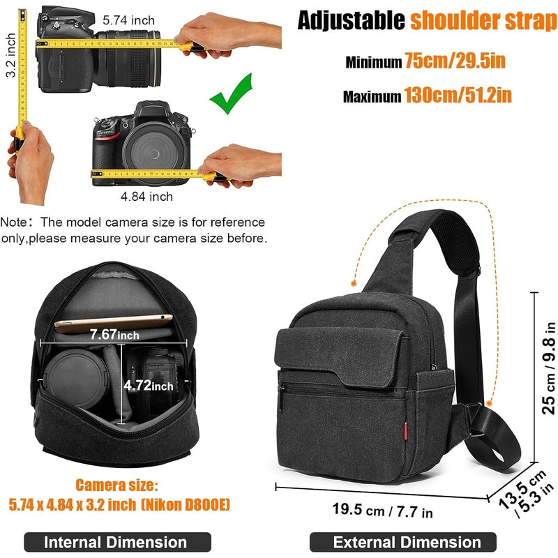 Compact Waterproof Camera Sling Bag