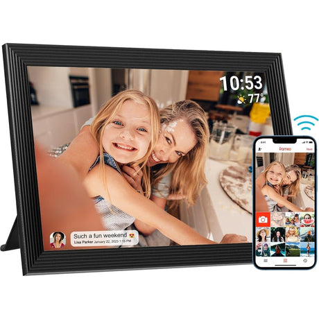 Digital Photo Frame, WiFi, LCD Touch Screen, Auto-Rotate, Built in Memory