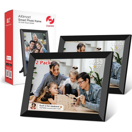 Digital Photo Frame, WiFi, LCD Touch Screen, Auto-Rotate, Built in Memory