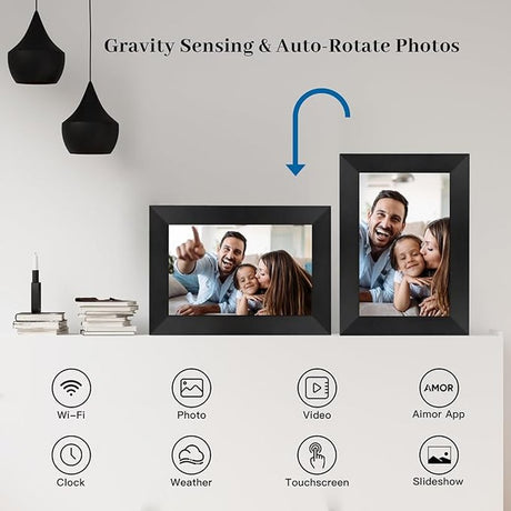 Digital Photo Frame WiFi Touch Screen, w/16GB Storage, Share Photos Remotely