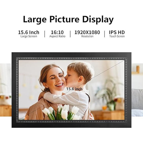 Digital Photo Frame WiFi Touch Screen, w/16GB Storage, Share Photos Remotely