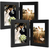 Double Vertical Hinged Photo Frame with Real Glass