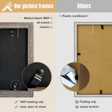 Double Vertical Hinged Photo Frame with Real Glass