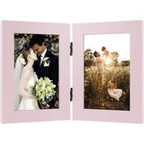 Double Vertical Hinged Photo Frame with Real Glass