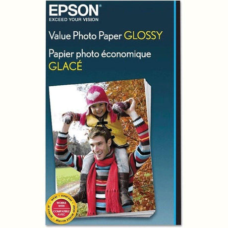 Epson Glossy Value Photo Paper, 100 Sheets 4X6 Inches, S400034