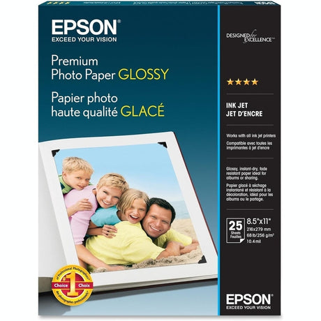 Epson Premium Photo Paper, Glossy, Various Quantities and Sizes