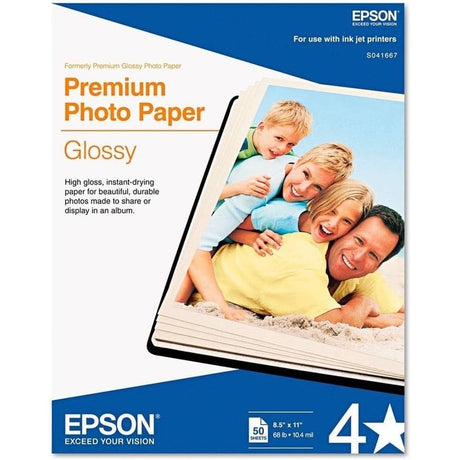 Epson Premium Photo Paper, Glossy, Various Quantities and Sizes