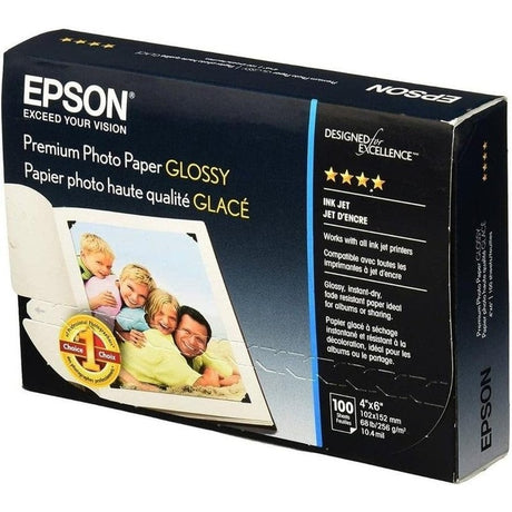 Epson Premium Photo Paper, Glossy, Various Quantities and Sizes