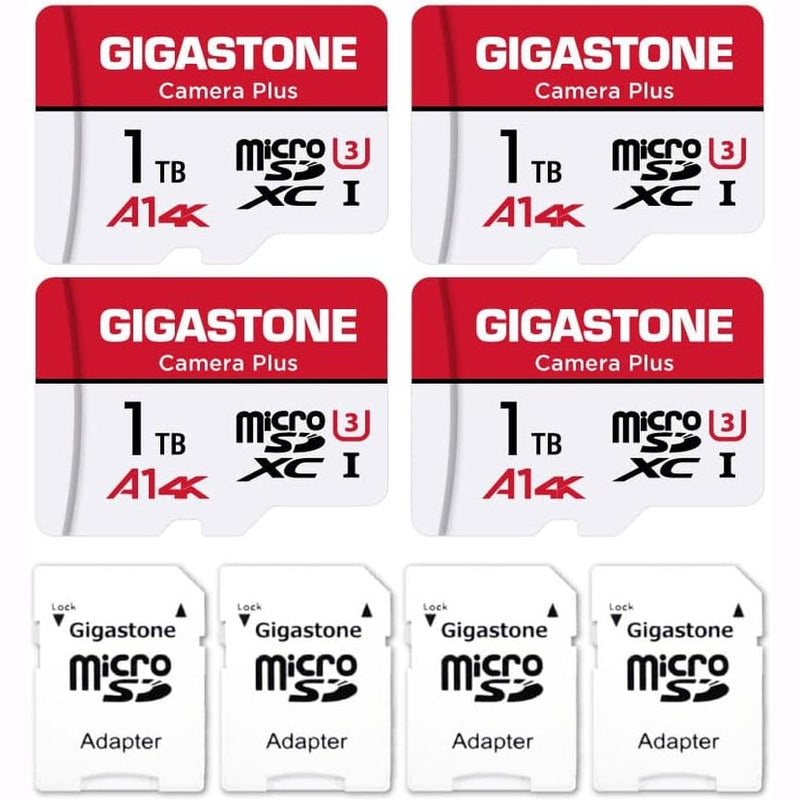 Gigastone Micro SD Cards, SDHC or SDXC W/ Adapter