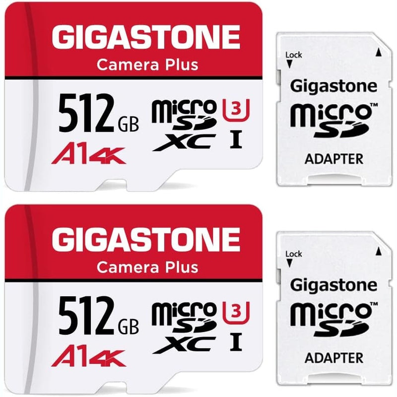 Gigastone Micro SD Cards, SDHC or SDXC W/ Adapter