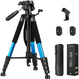 Heavy-Duty Professional DSLR Camera Tripod & Monopod Stand, 74" for Camera Photography