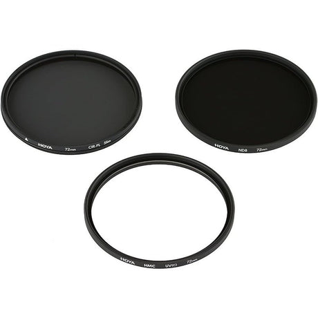 Hoya HMC UV Circular Polarizer ND8 Digital Filter Kit of 3 w/Pouch