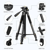 JOILCAN 67" Heavy Duty Camera Tripod Stand with Remote & Travel Bag