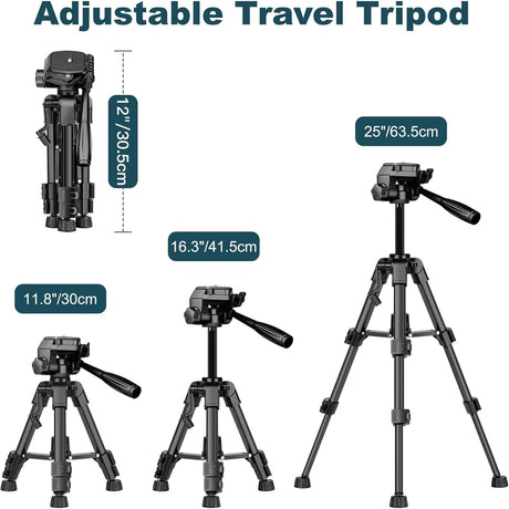 Joilcan Aluminum 25" Mini Tripod w/Remote and Holder