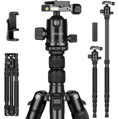 Joilcan Aluminum Tripod 80/85" w/360 Degree Ball Head