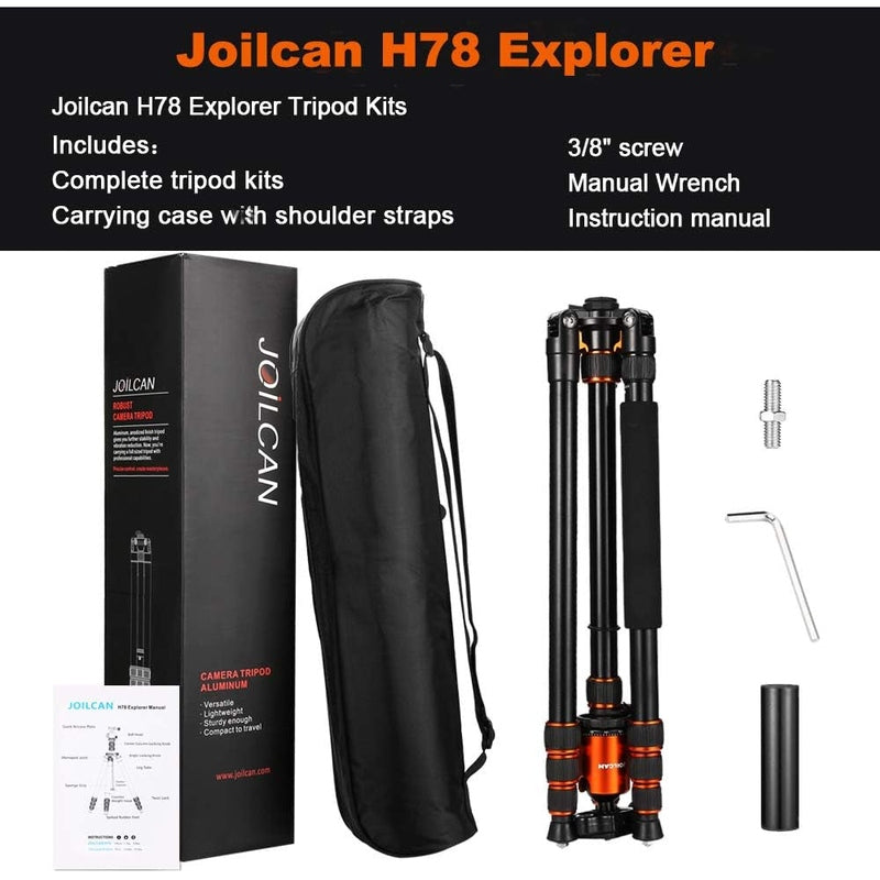 Joilcan Aluminum Tripod 80/85" w/360 Degree Ball Head