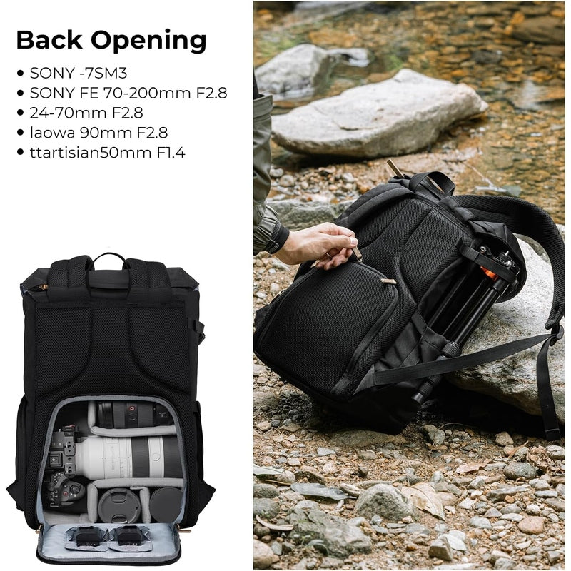 K&F Concept Multi-Functional Camera Backpack for Photographers