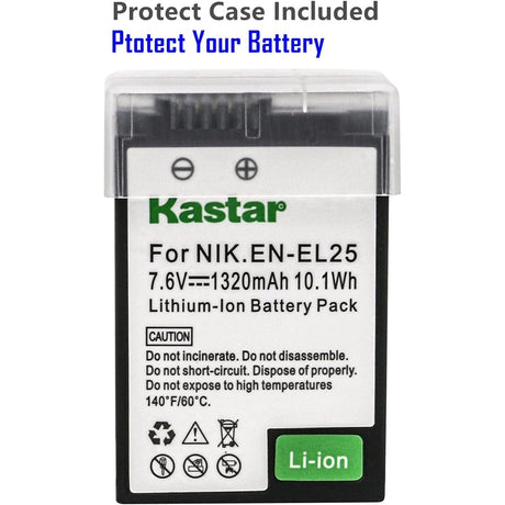 Kastar EN-EL25 2 Pack Battery and LTD2 USB Charger