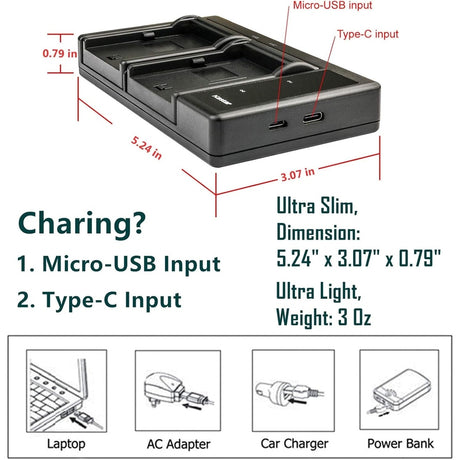 Kastar EN-EL25 2 Pack Battery and LTD2 USB Charger