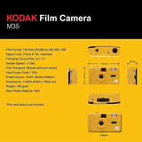 Kodak M35 Film Camera Starter Bundle, Yellow