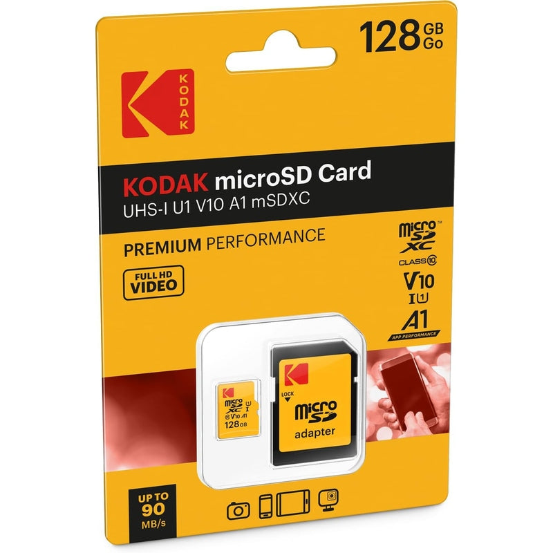 Kodak Micro SDXC Card 128GB UHS-I U1 V10 With Adapter