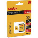 Kodak Micro SDXC Card UHS-I U3 V30 With Adapter