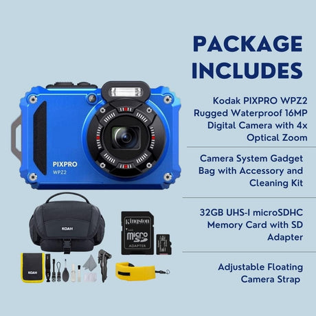 Kodak PIXPRO WPZ2 Waterproof Digital Camera Super Bundle