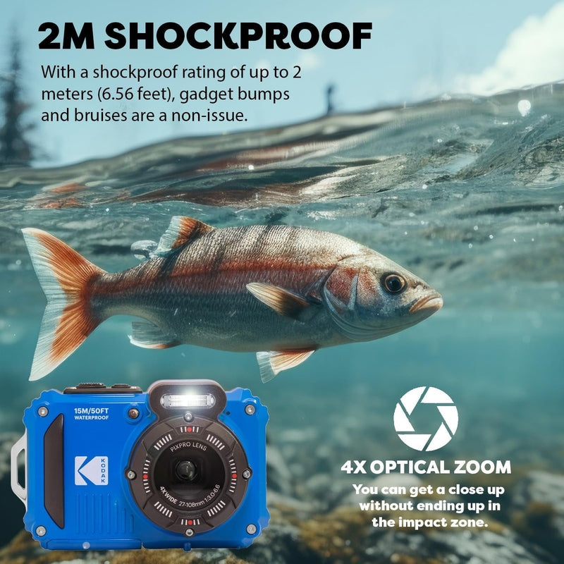 Kodak PIXPRO WPZ2 Waterproof Digital Camera Ultimate Bundle