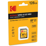 Kodak SDXC Card 128GB UHS-II U3 V60 Ultra Pro