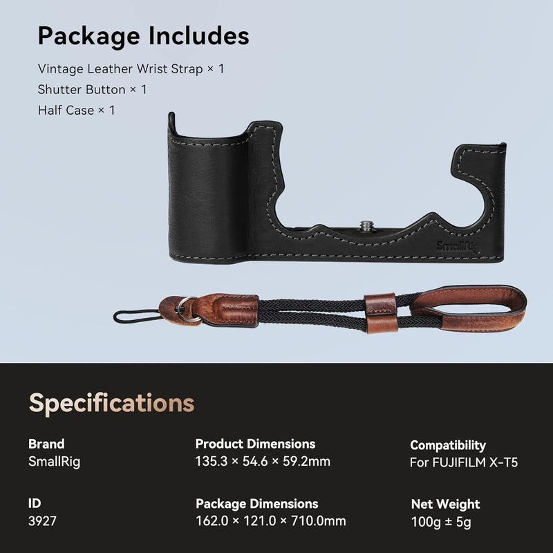 Leather Half Case for FujiFilm X-T5