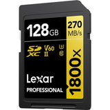 Lexar Pro SDXC Gold Series 1800X 128GB Memory Card, 2-Pack