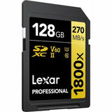 Lexar Pro SDXC Gold Series 1800X 128GB Memory Card, 2-Pack