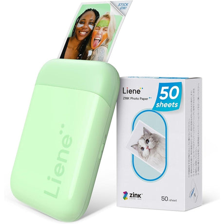 Liene 2X3” Mini Photo Printer and Paper w/Adhesive Back