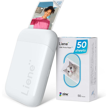 Liene 2X3” Mini Photo Printer and Paper w/Adhesive Back