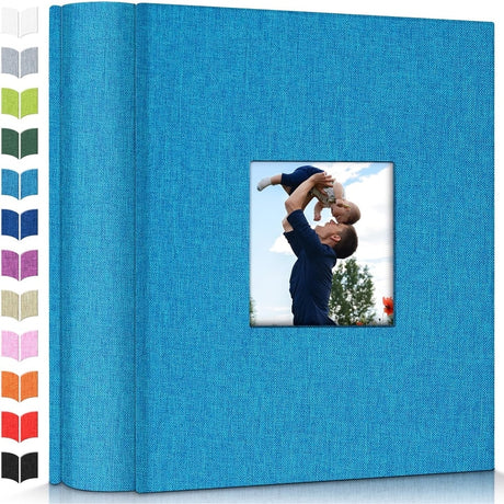 Linen Photo Album w/Display Window, Various Sizes