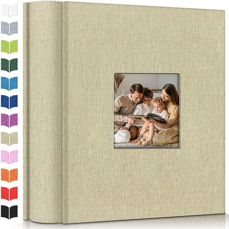 Linen Photo Album w/Display Window, Various Sizes