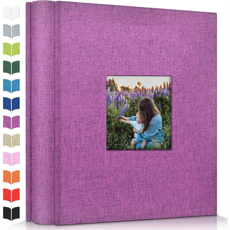 Linen Photo Album w/Display Window, Various Sizes