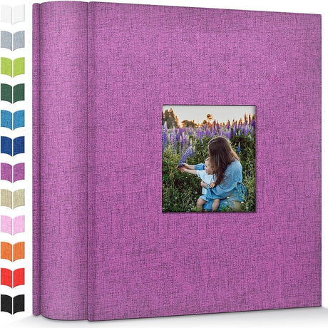 Linen Photo Album w/Display Window, Various Sizes